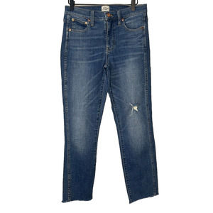 J Crew Women's 9" Vintage Straight Mid Rise Denim Jeans SZ 27 #AV708